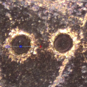 激光孔径测量 - 金相10X